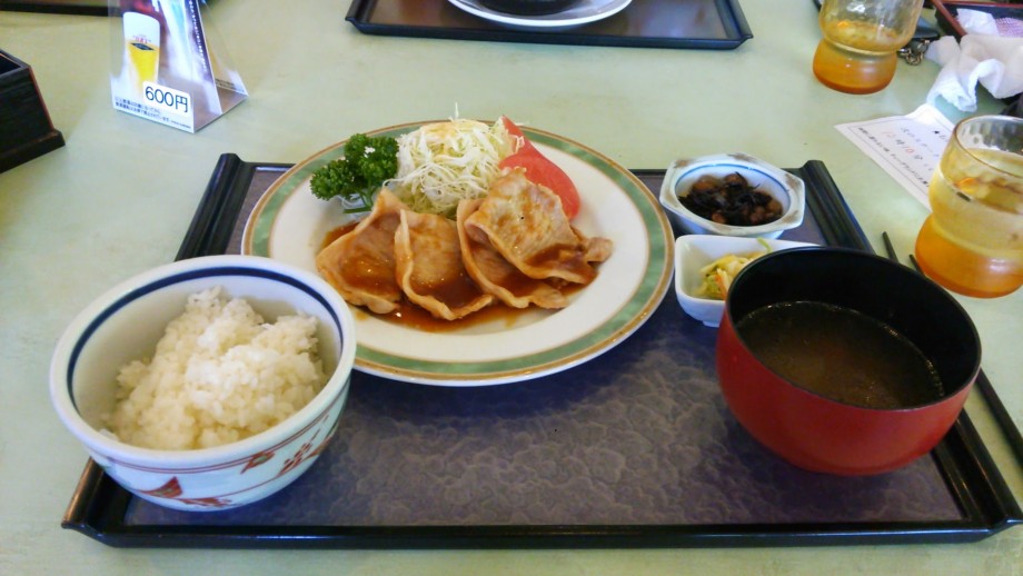 上州やまと豚の生姜焼定食（上毛森林カントリー倶楽部）